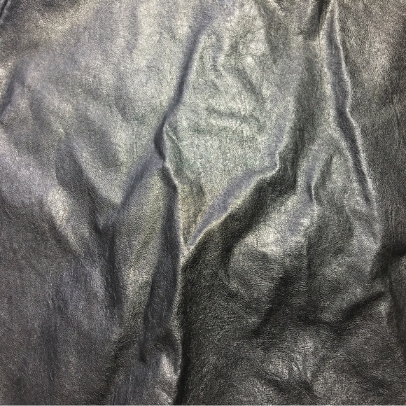 American Eagle Black Skater Faux Leather Mini Skirt - Picture 2 of 11